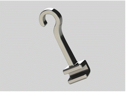 Long Crimpable Hook 1 Stück - Curved Right Model: Curved Right (92-001-14R)
