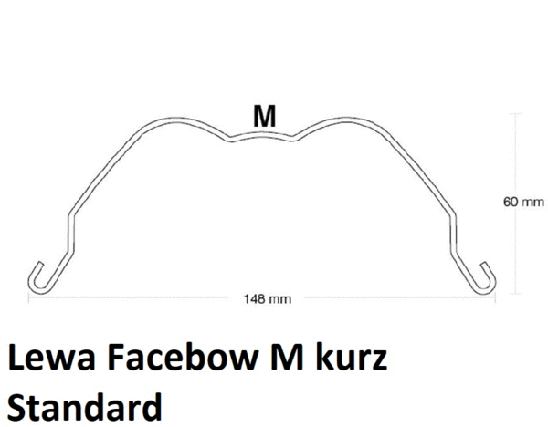 Lewa Facebow  (kurz Standard) 10 Stück á PAK (LEWA-115 M)