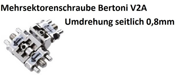 Mehrsektorenschraube Bertoni V2A Umdrehung seite 0,8mm 5 Stück á PAK (165-1412)