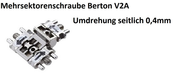 Mehrsektorenschraube Bertoni V2A  Umdrehung seite 0,4mm 5 Stück á PAK (165-1312)