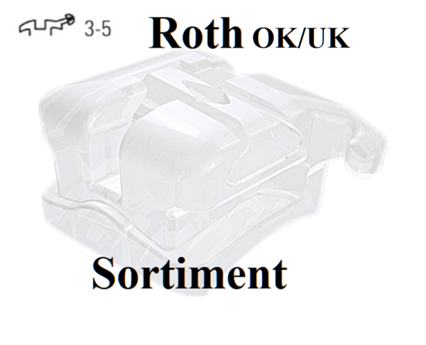TruKlear-Brackets Roth Sortiment  OK+UK 3-5 mit Haken (ideal für Allergiker) (C706-2027)