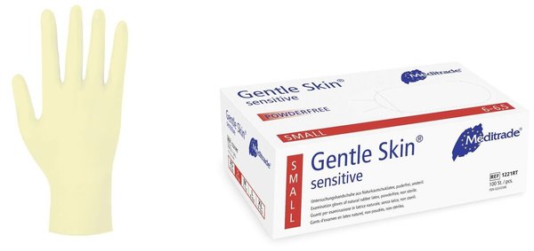 Meditrade Gentle Skin Sensitive Latexhandschuhe 100 Stück (1221RST)