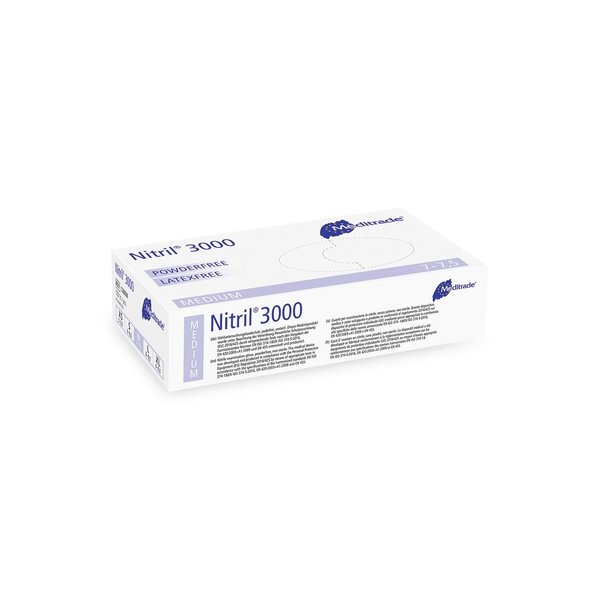 Meditrade Nitril 3000 Weiß Nitrilhandschuhe 100 Stück (1280S)